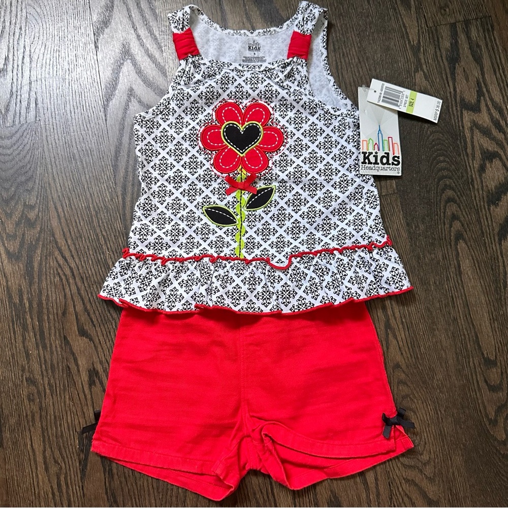 Sleeveless Top and Shorts Set Girls Size 4 Years